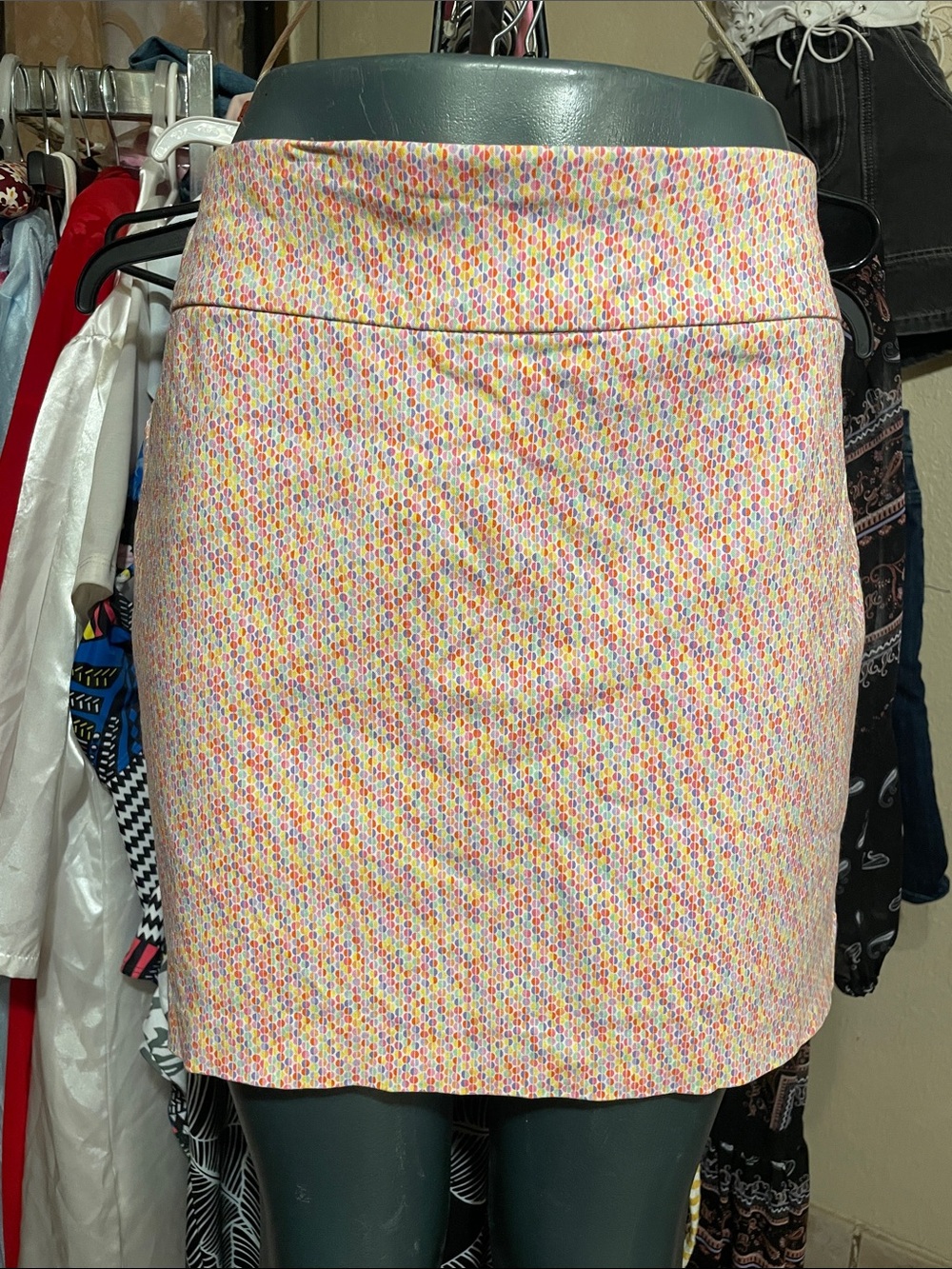 Women's Pink Multi-Print Stretch Pencil skort